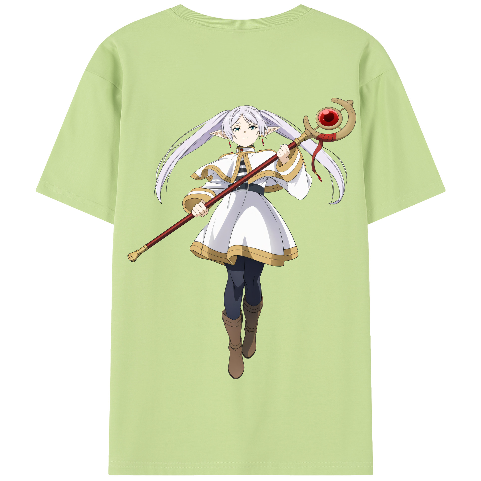 （画像用） 葬送のフリーレン Frieren 綿100％半袖Tシャツ（背面プリント）